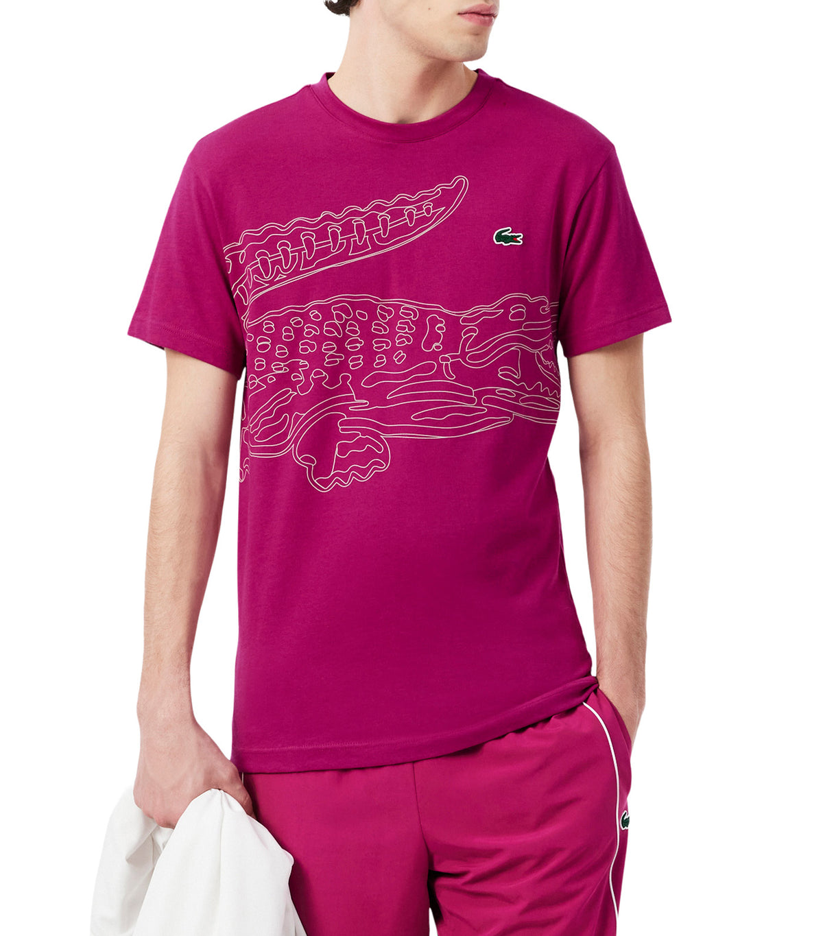 Ultra Dry Crocodile Print Sport T-Shirt Rubine Red/Patisson