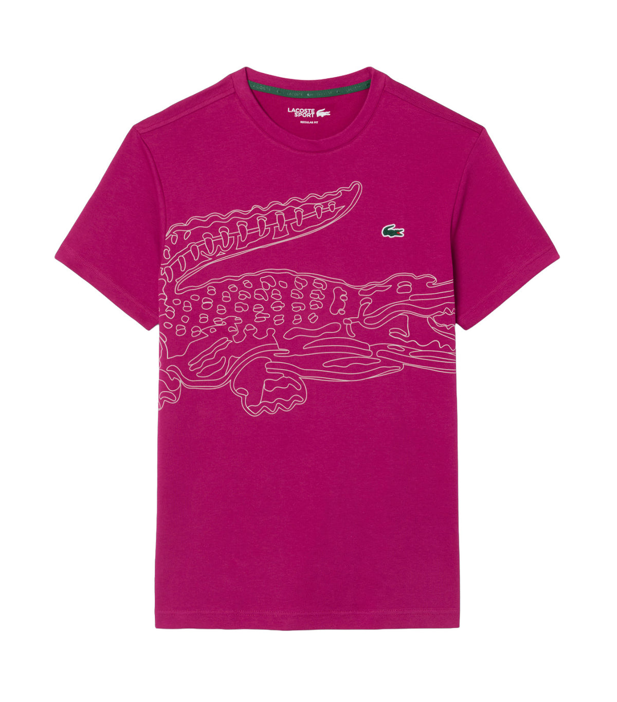 Ultra Dry Crocodile Print Sport T-Shirt Rubine Red/Patisson