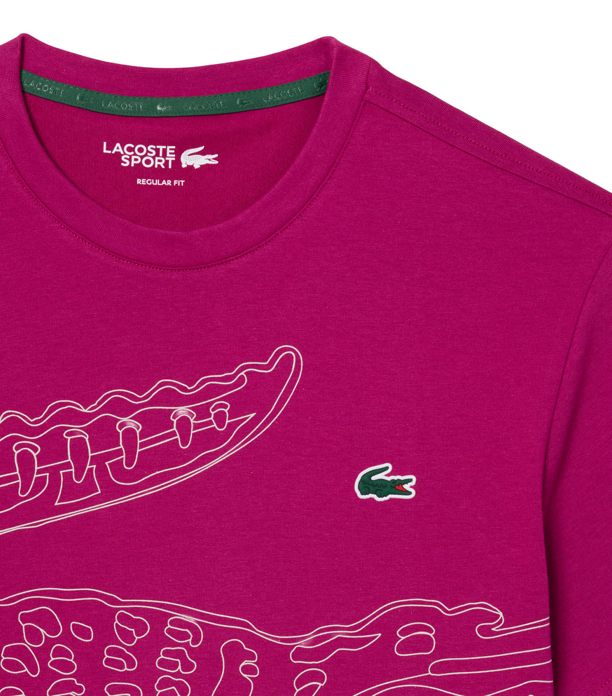 Ultra Dry Crocodile Print Sport T-Shirt Rubine Red/Patisson