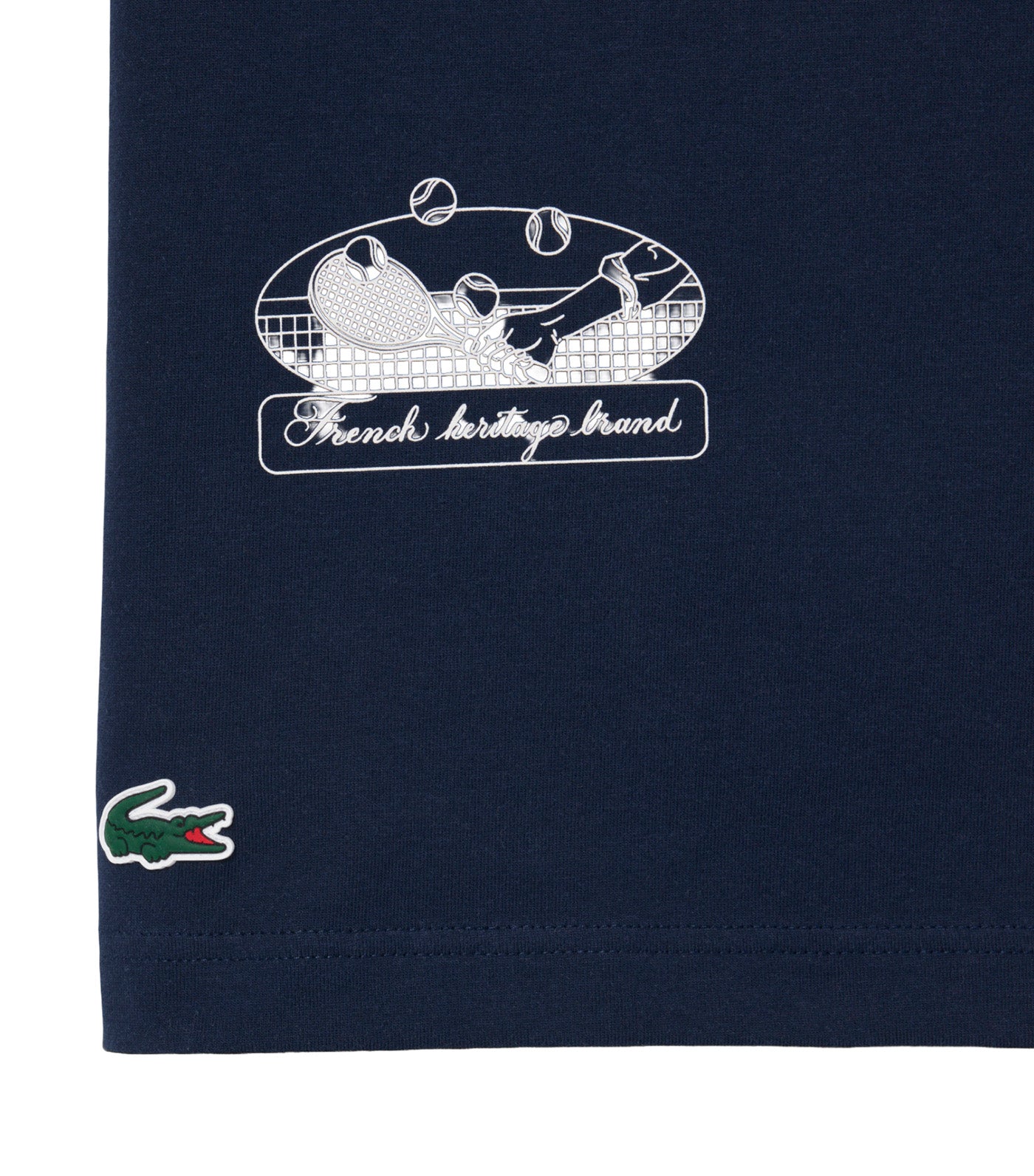 Ultra Dry Tennis Heritage Print T-shirt Navy Blue
