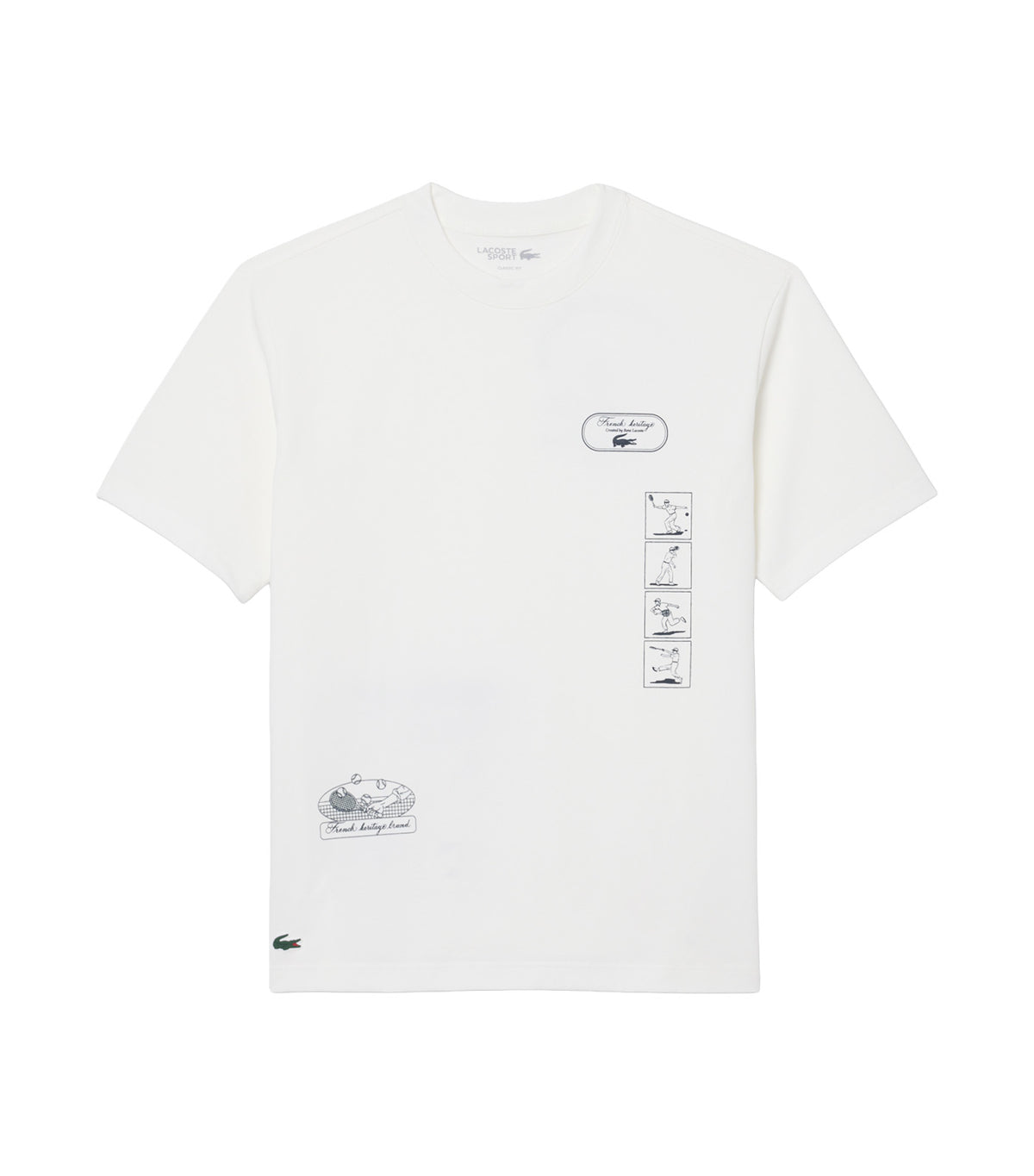 Ultra Dry Tennis Heritage Print T-Shirt Flour
