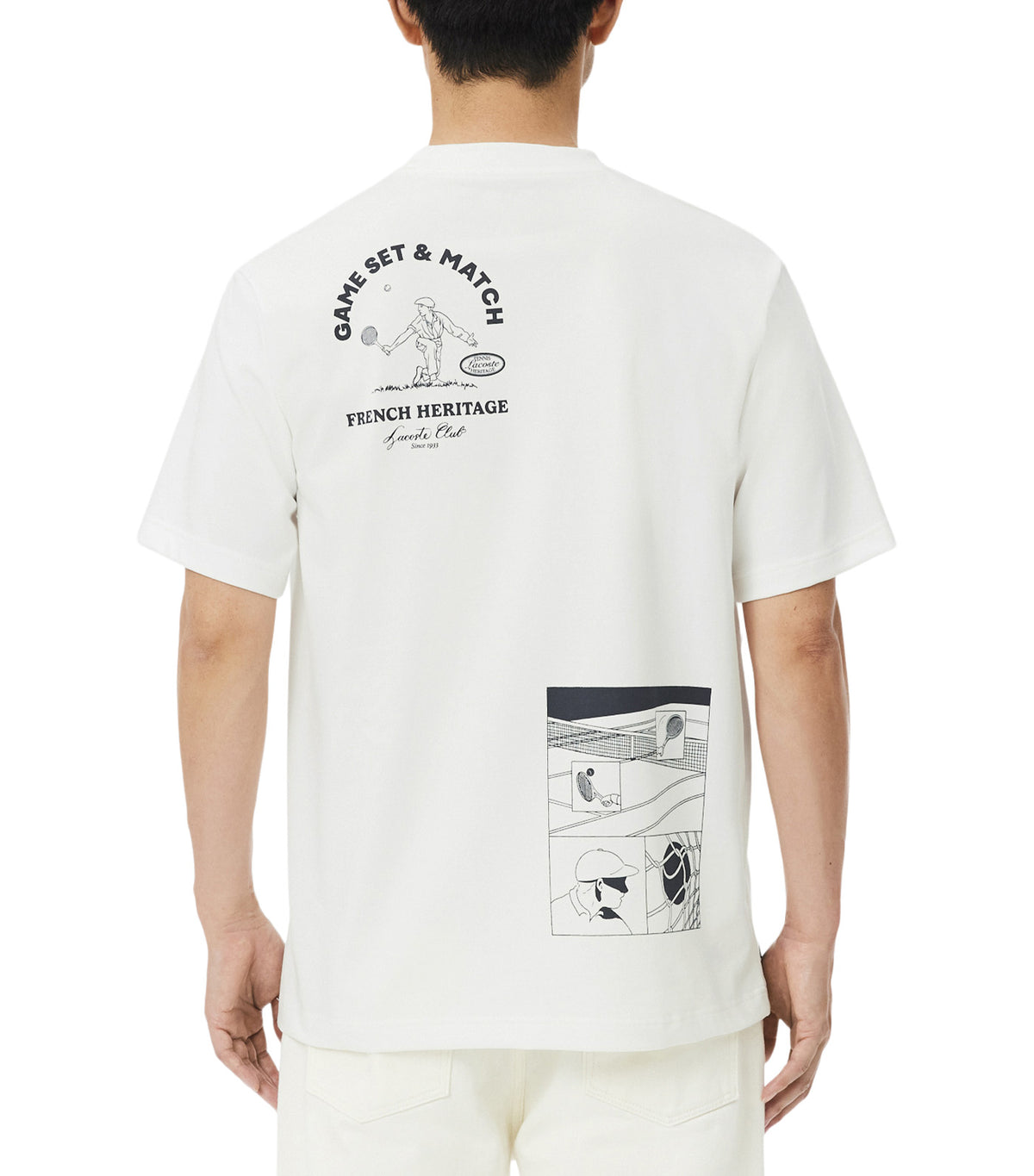 Ultra Dry Tennis Heritage Print T-Shirt Flour