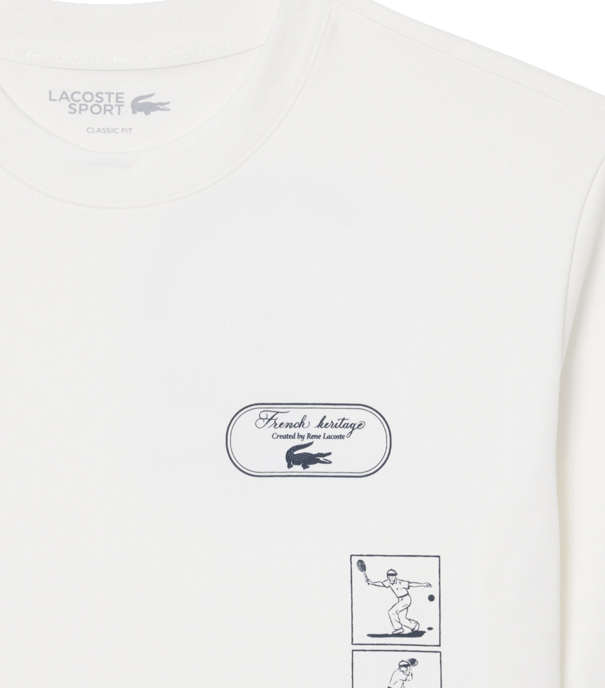 Ultra Dry Tennis Heritage Print T-Shirt Flour