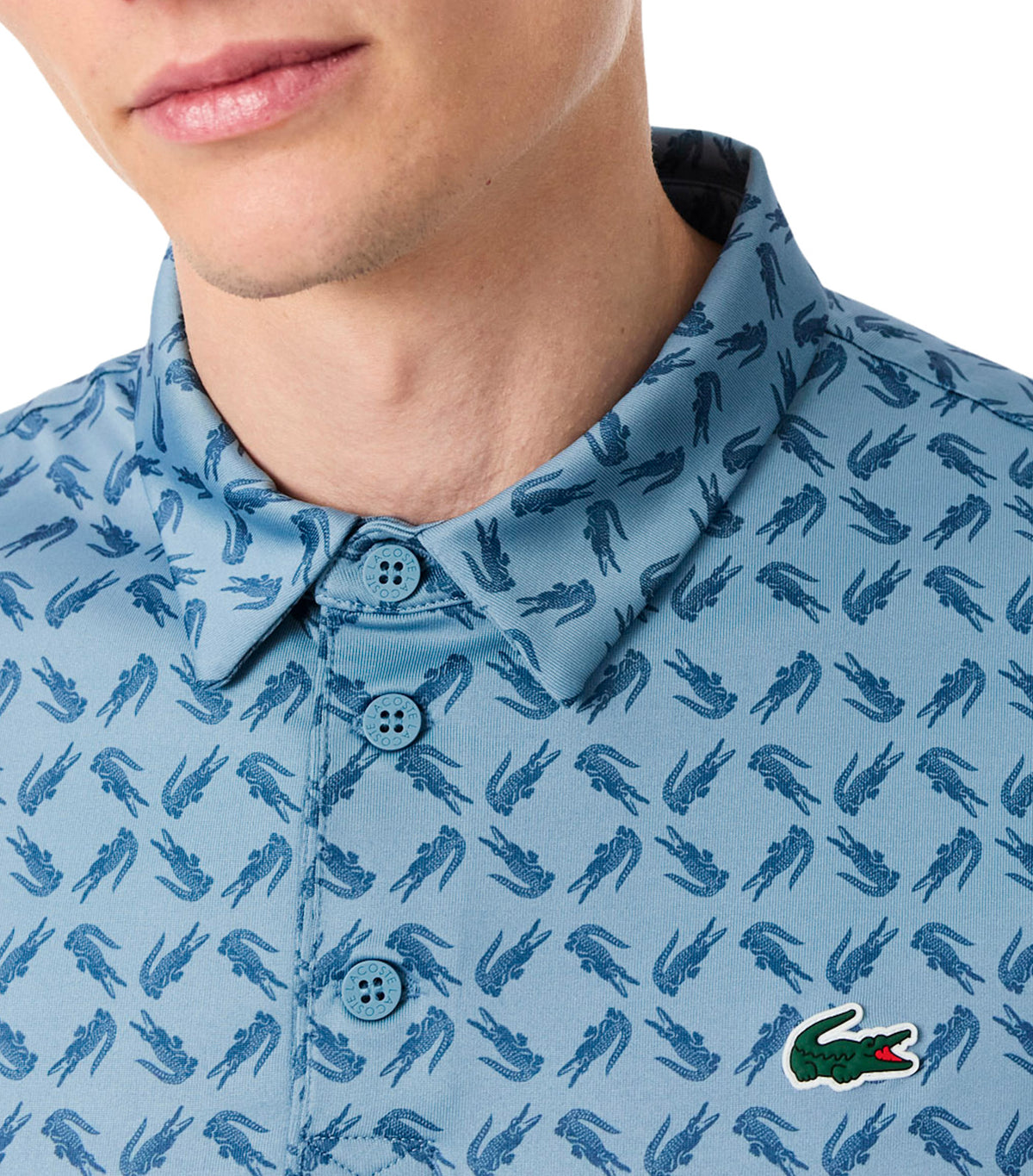 Regular Fit Printed Golf Polo Shirt Aral/Astral