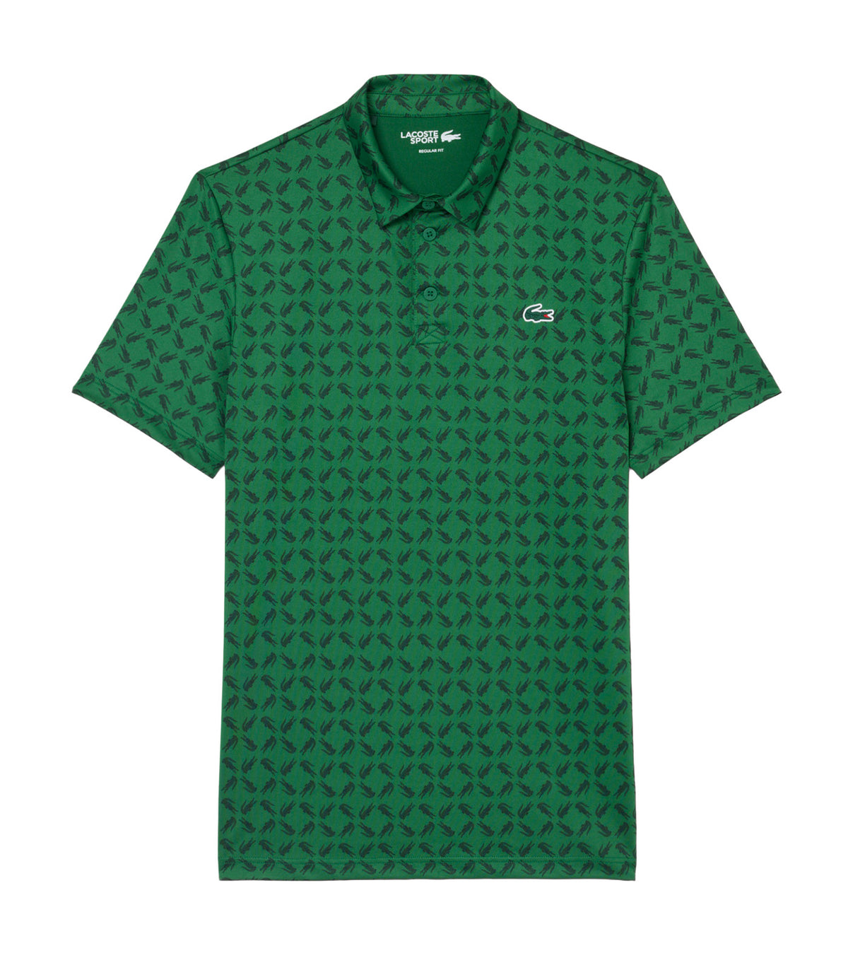 Regular Fit Printed Golf Polo Shirt Fairway/Sinople