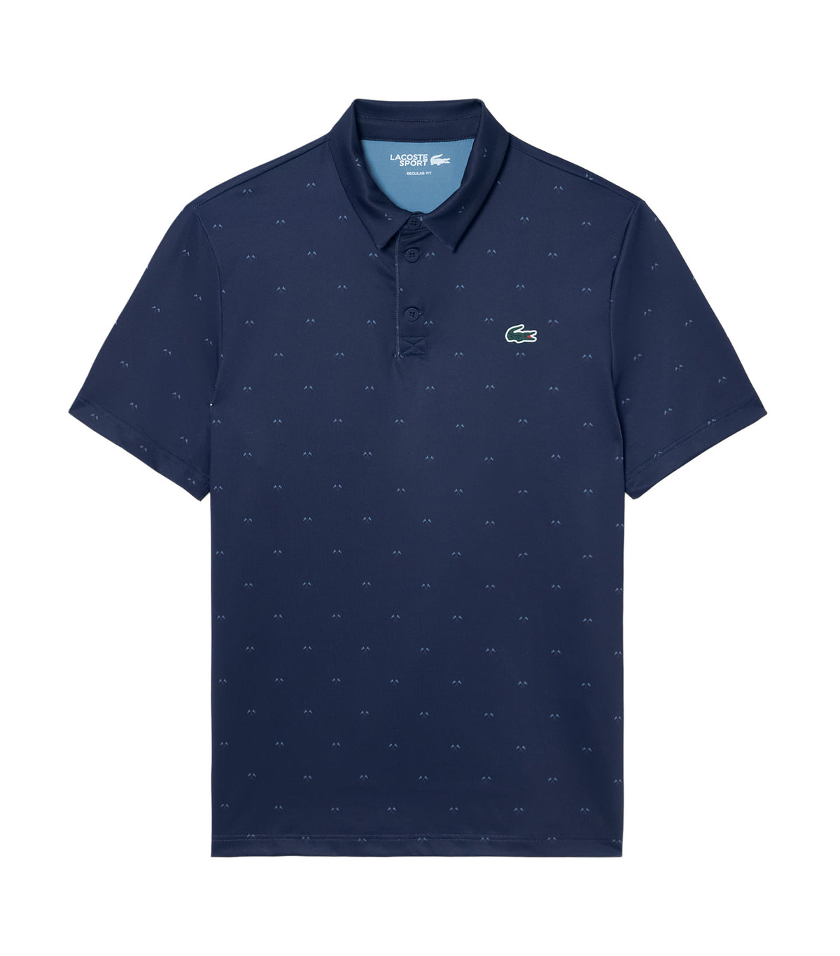 Regular Fit Printed Golf Polo Shirt Navy Blue/Aral