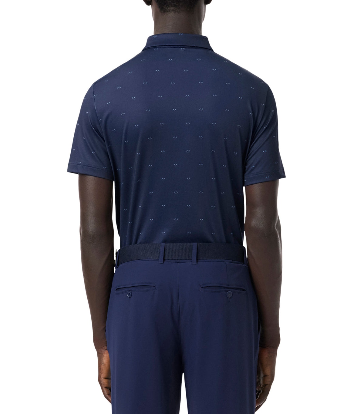 Regular Fit Printed Golf Polo Shirt Navy Blue/Aral
