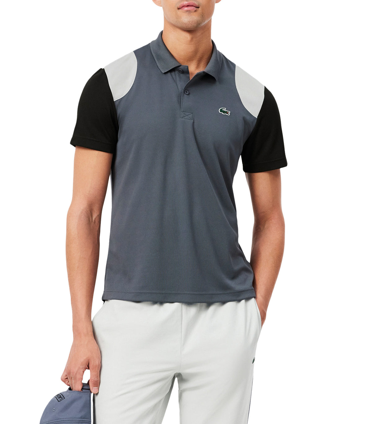 Ultra Dry Color-Block Sport Polo Shirt Urban/Patisson/Black