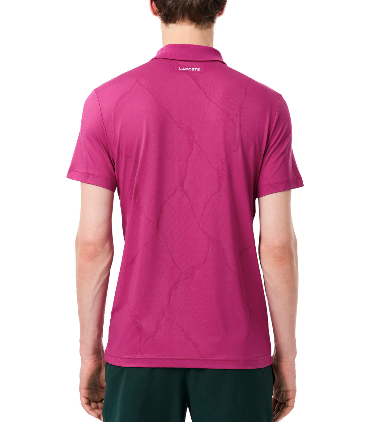 Ultra Dry Jacquard Crocodile Tennis Polo Shirt Rubine Red