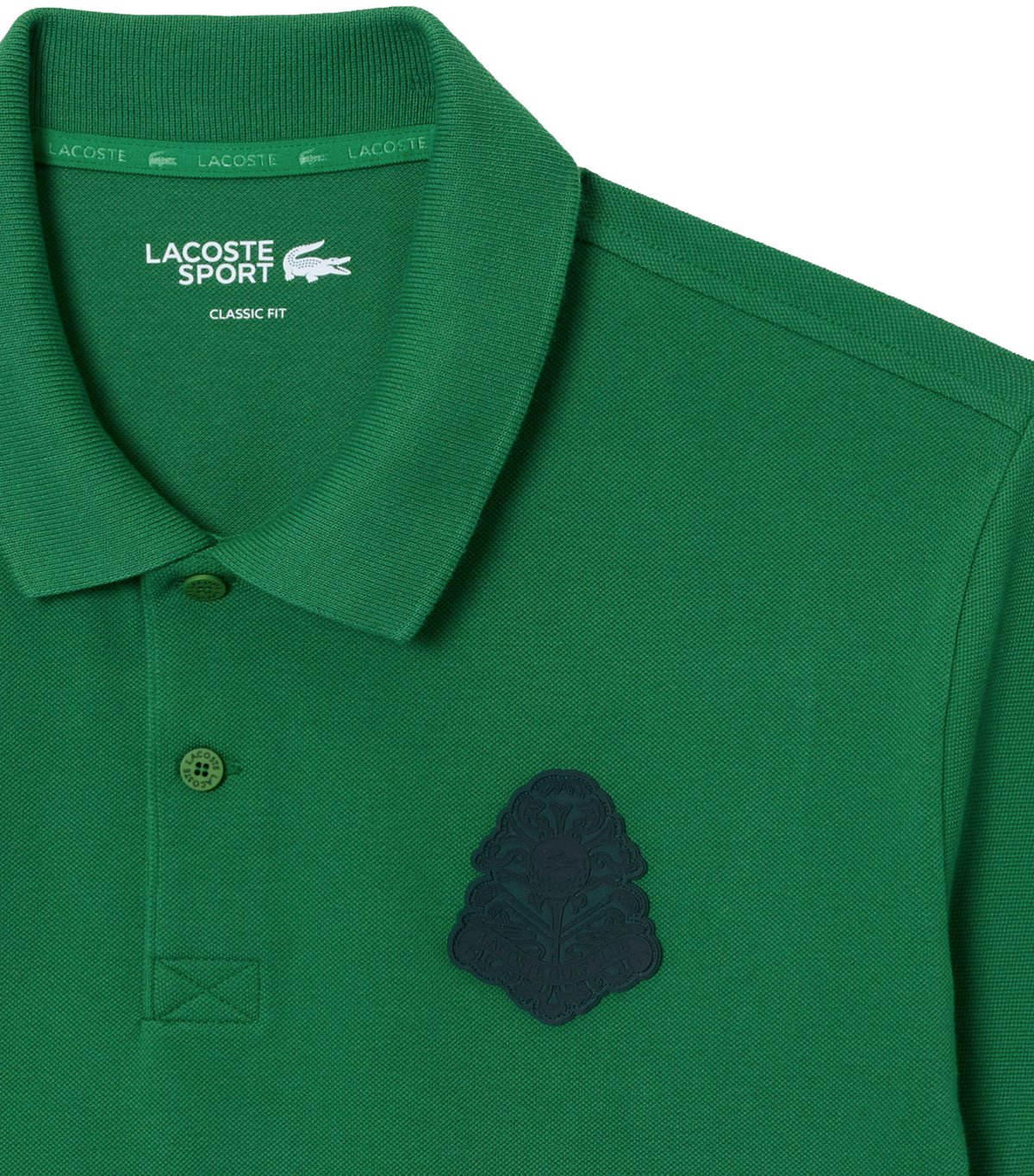 Mini Piqué Badge Accent Stretch Golf Polo Shirt Fairway