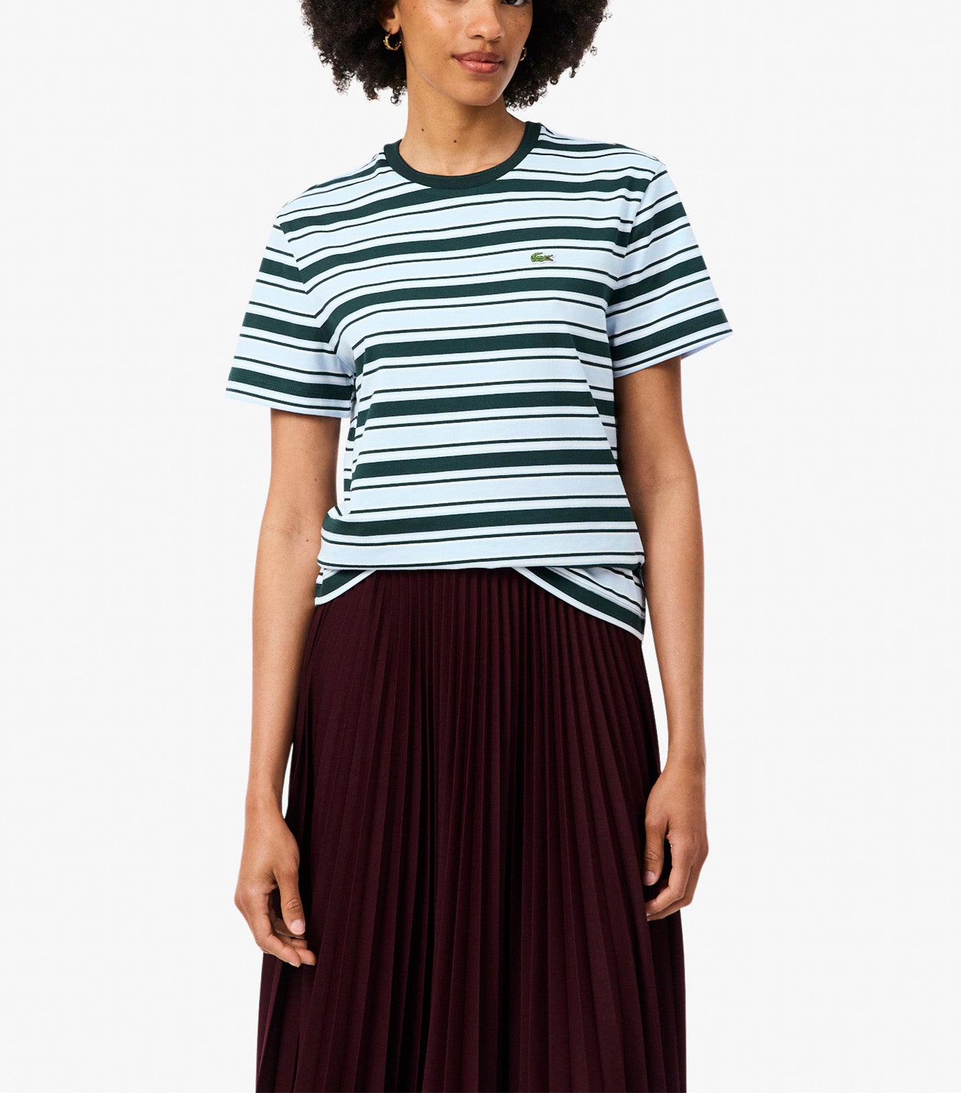 Striped Jersey T-Shirt Sinople/Rill-Flour