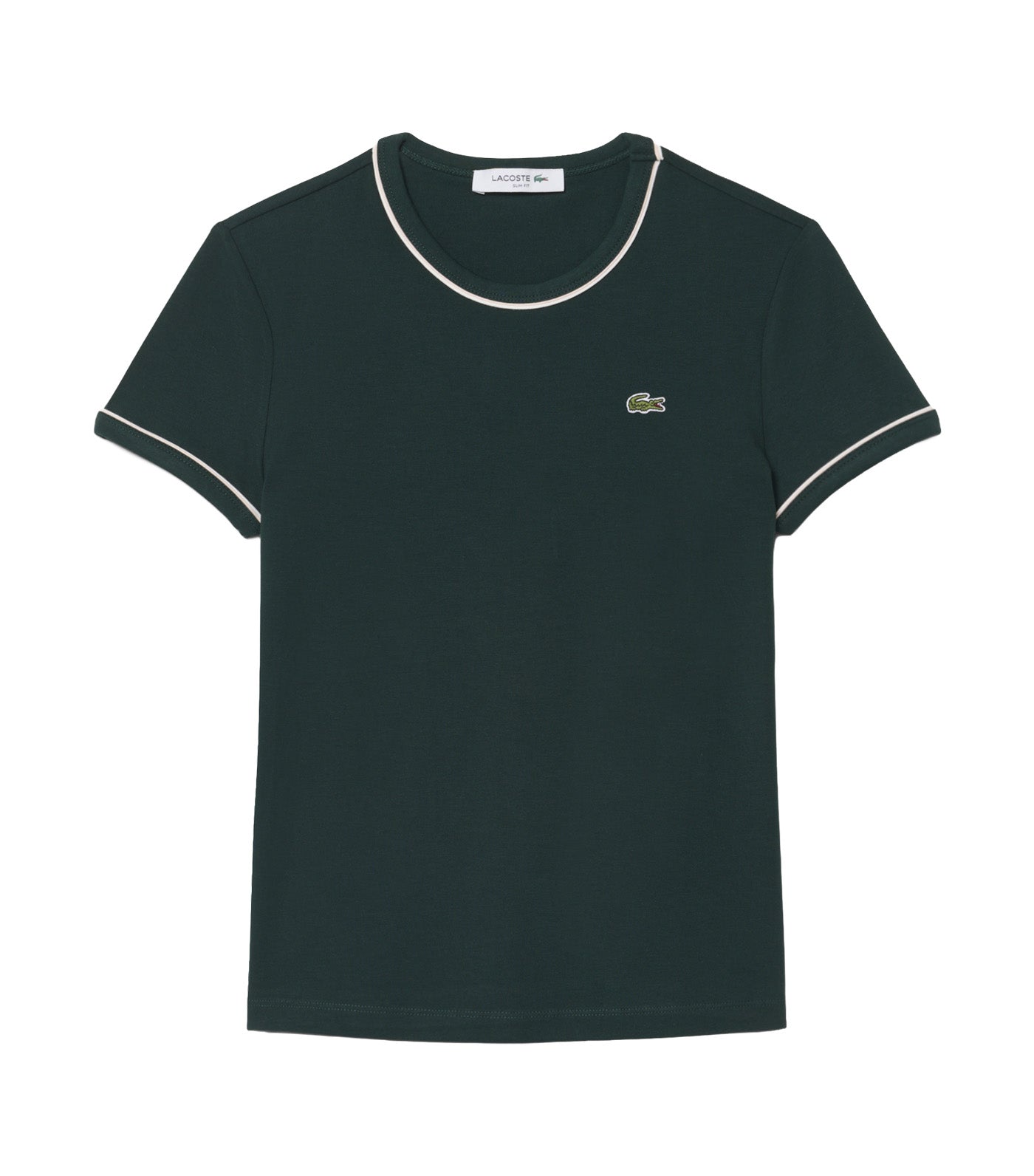 Contrast Trim Jersey T-Shirt Sinople/Flour-Mansia