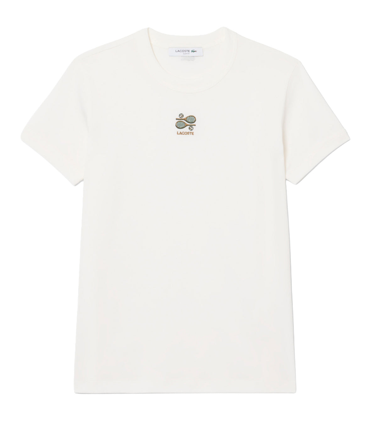 Embroidery Accent Jersey T-Shirt Flour