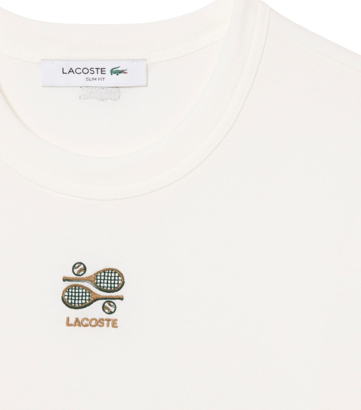 Embroidery Accent Jersey T-Shirt Flour