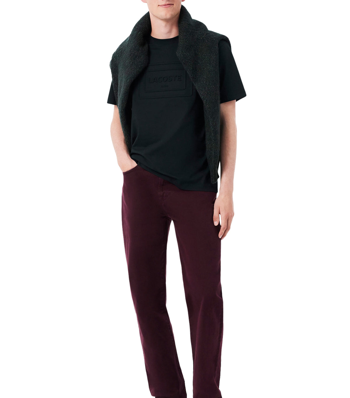 Embroidered Cotton T-Shirt Dark Varech