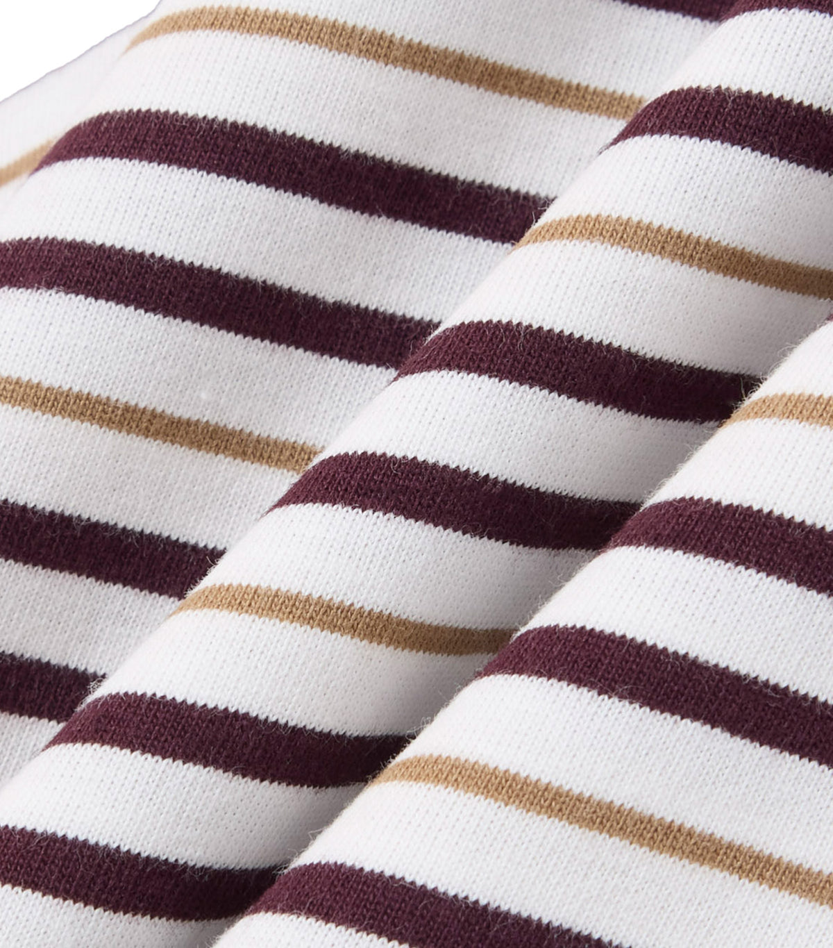 Striped Cotton T-Shirt Oxalis/Flour