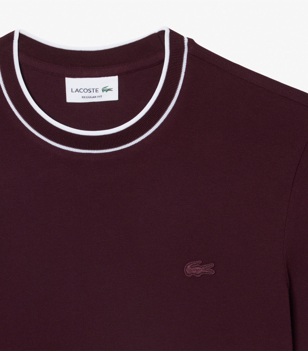 Color Tipping Line Match Pique Stretch T-Shirt Oxalis