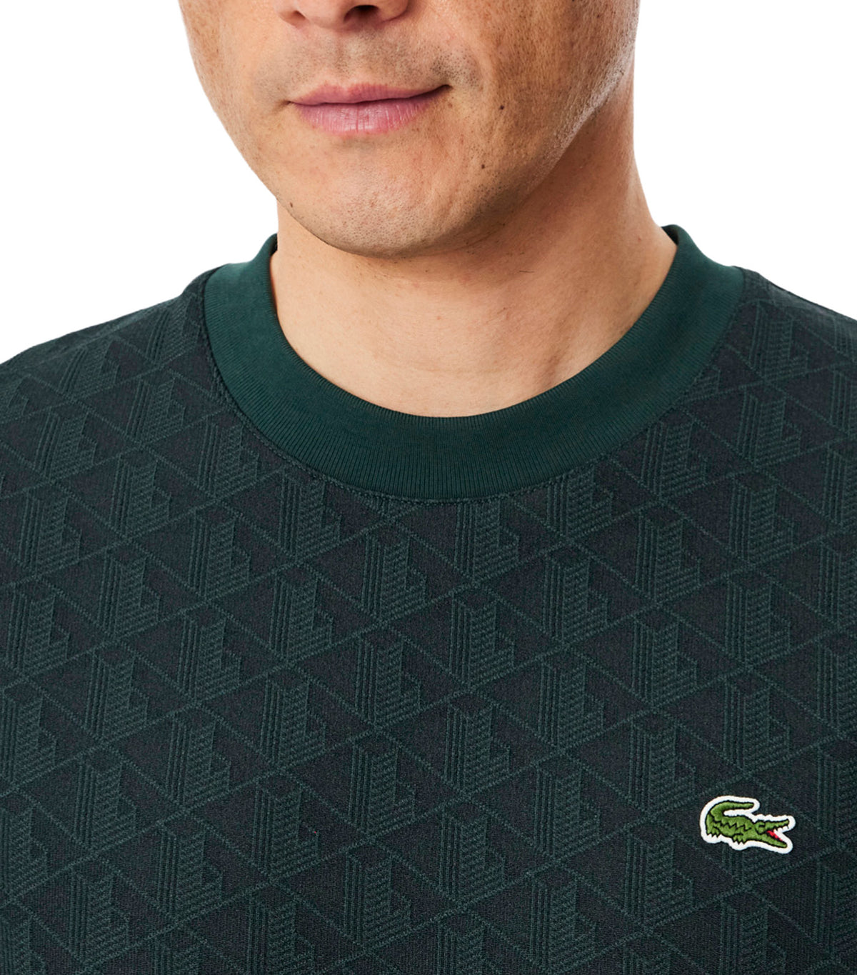 Monogram Jacquard T-Shirt Dark Green/Green