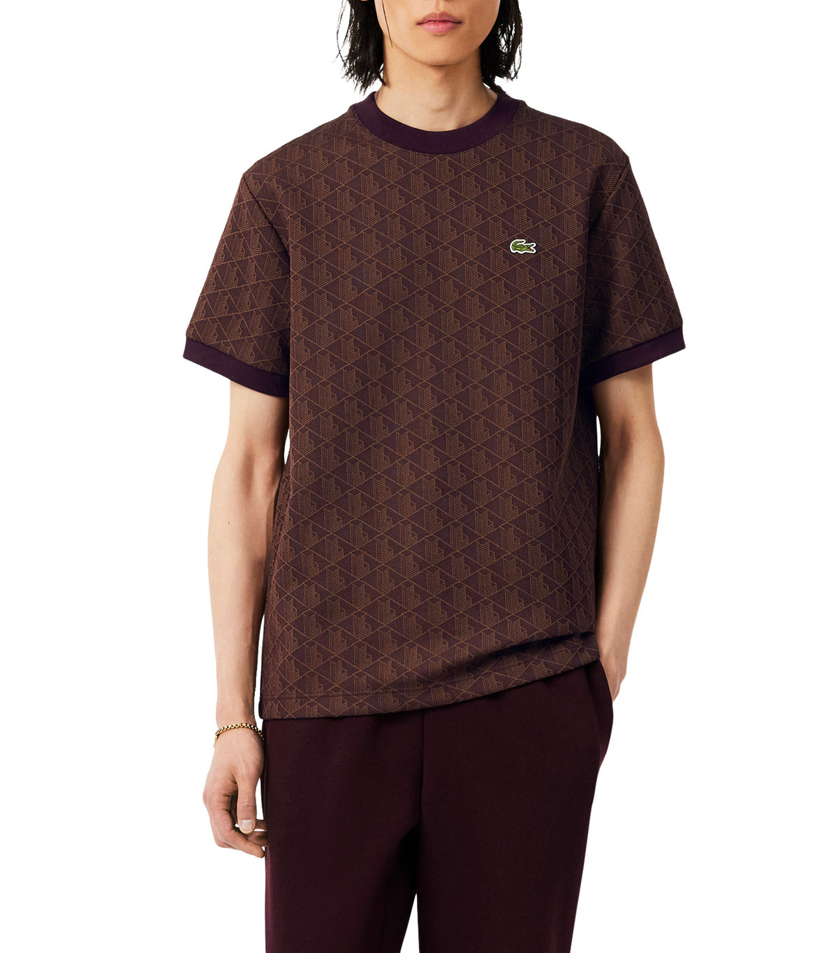 Monogram Jacquard T-Shirt Brown