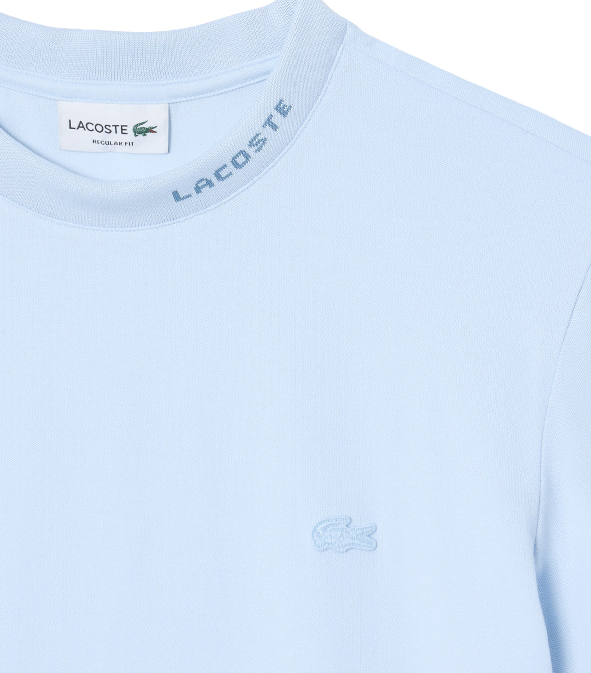 Jacquard Branded Piqué T-Shirt Light Blue