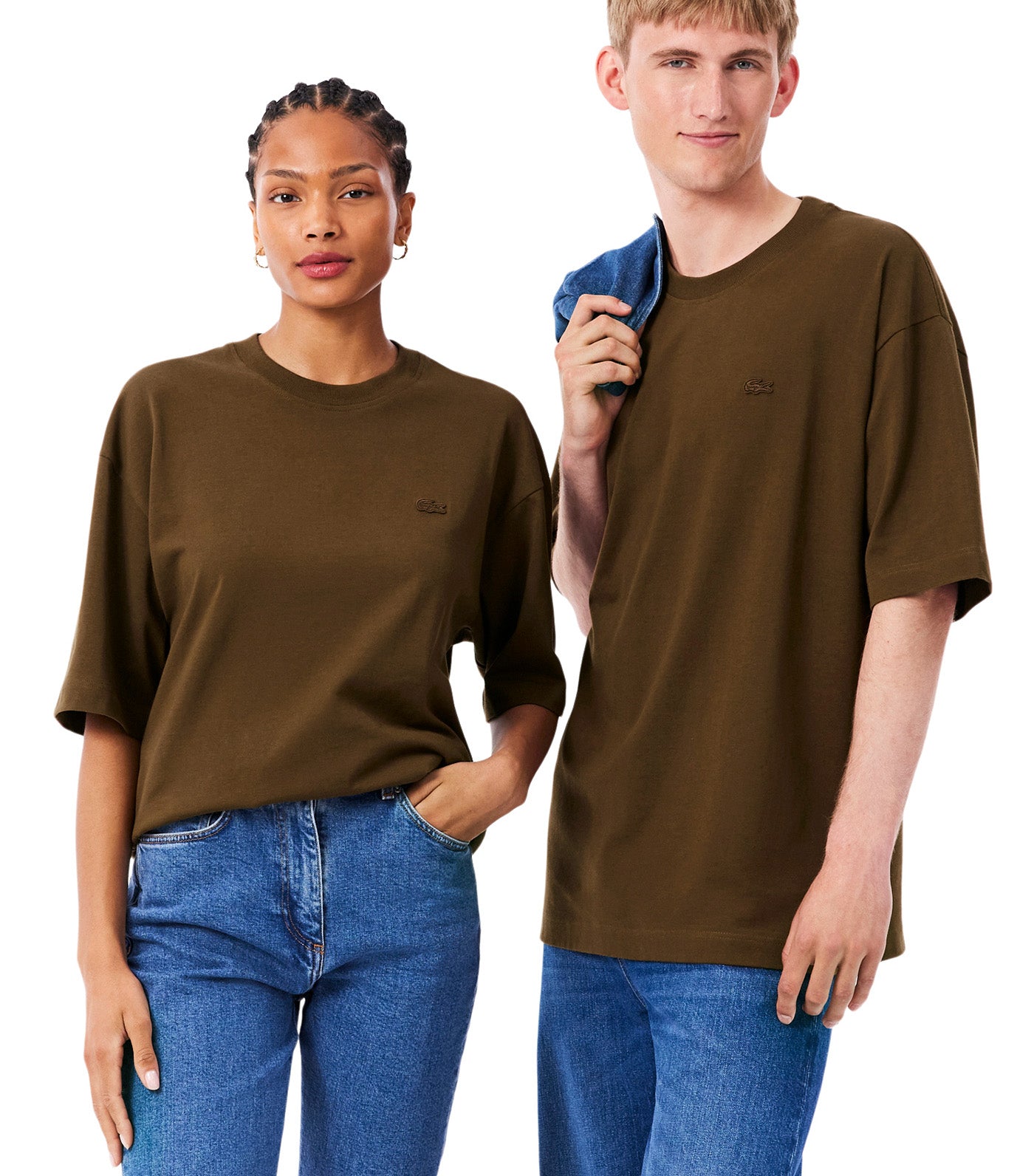 Loose Fit Heavy Cotton Jersey T-Shirt Mascara Brown