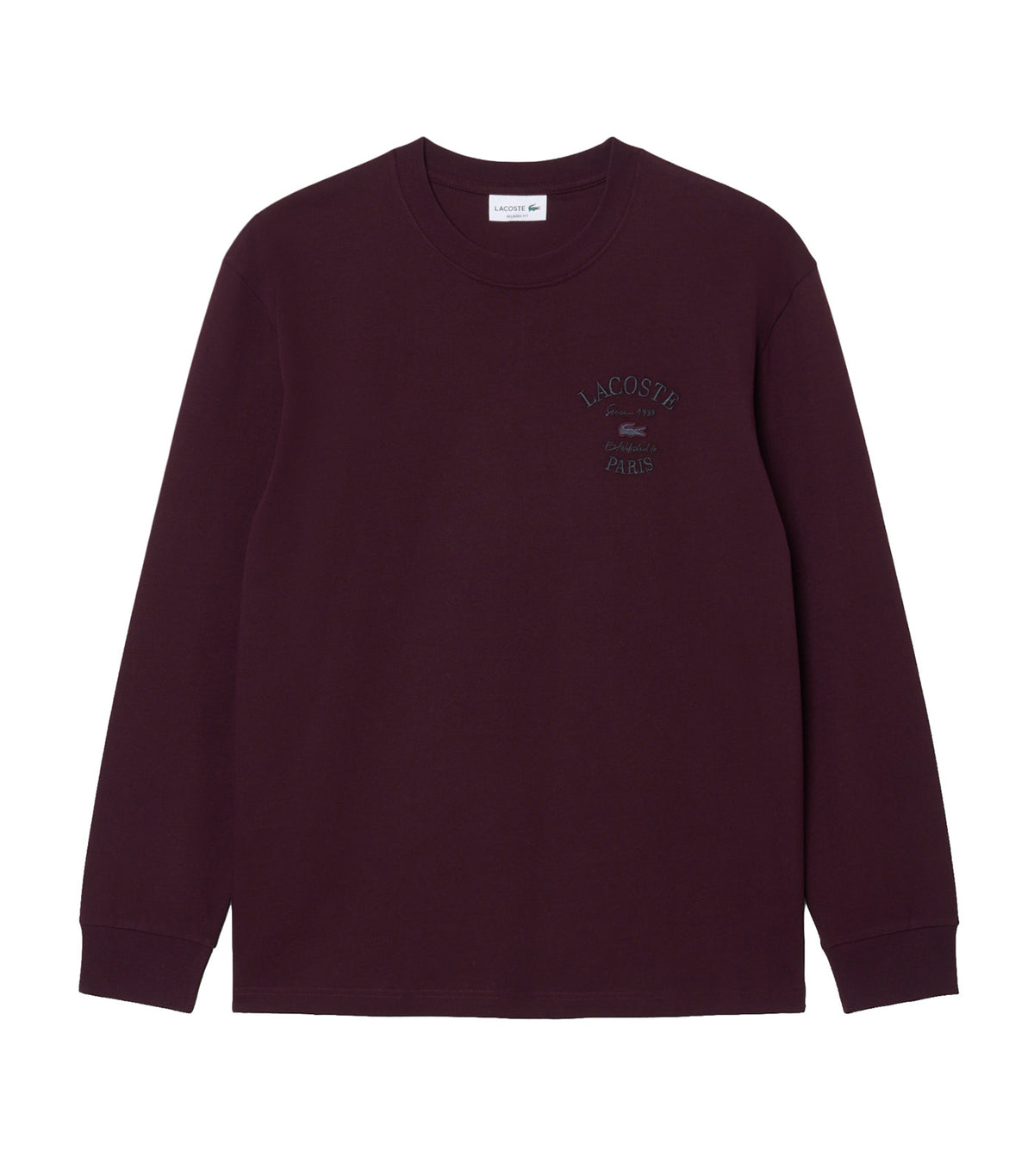 Relaxed Fit Long Sleeved Embroidered T-Shirt Oxalis