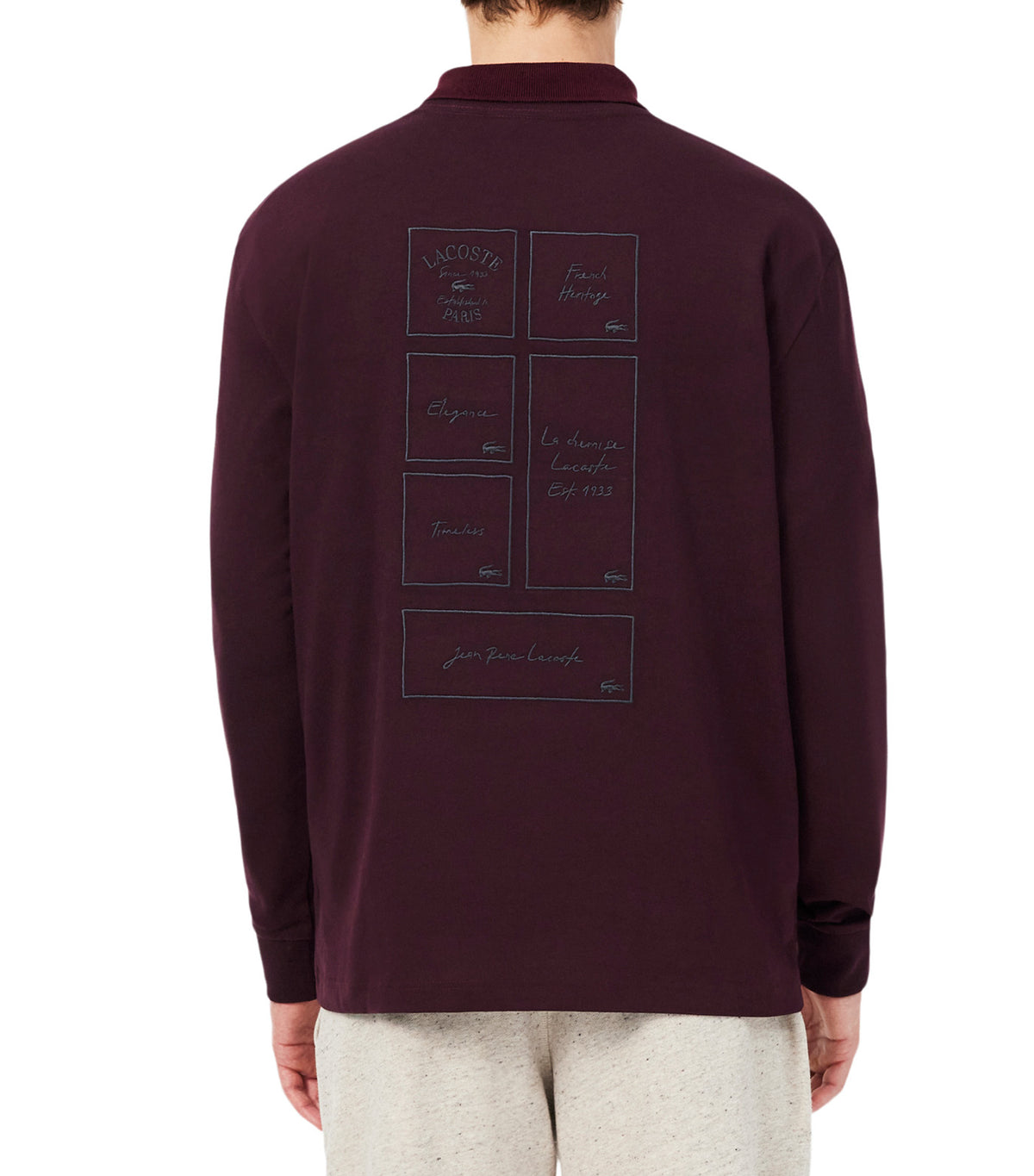 Relaxed Fit Long Sleeved Embroidered T-Shirt Oxalis