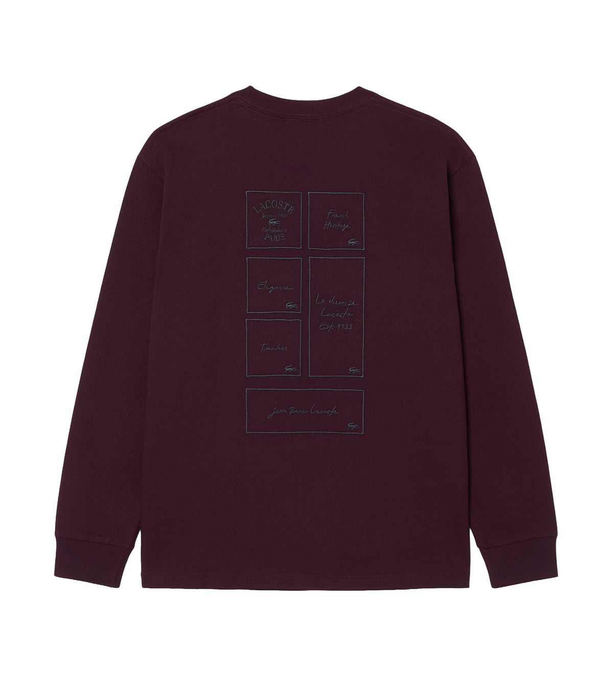Relaxed Fit Long Sleeved Embroidered T-Shirt Oxalis