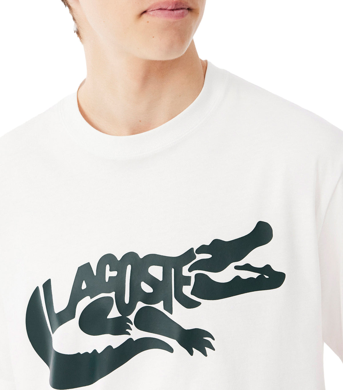Classic Fit Printed Cotton T-Shirt White