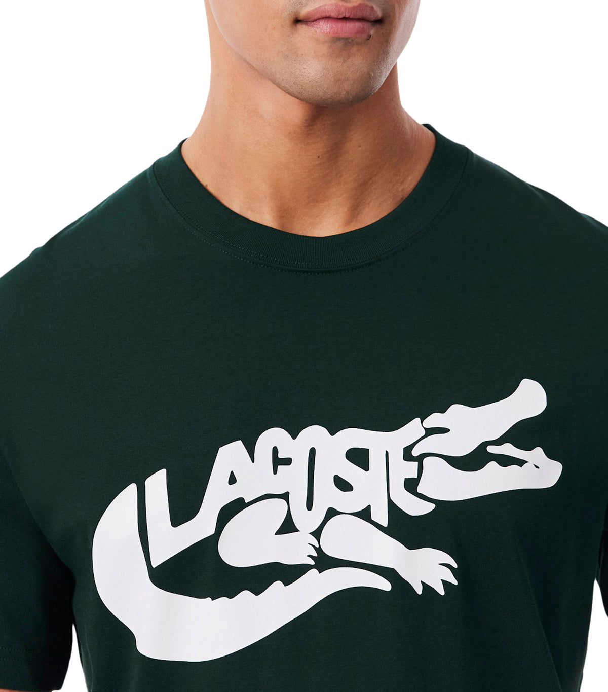 Classic Fit Printed Cotton T-Shirt Sinople