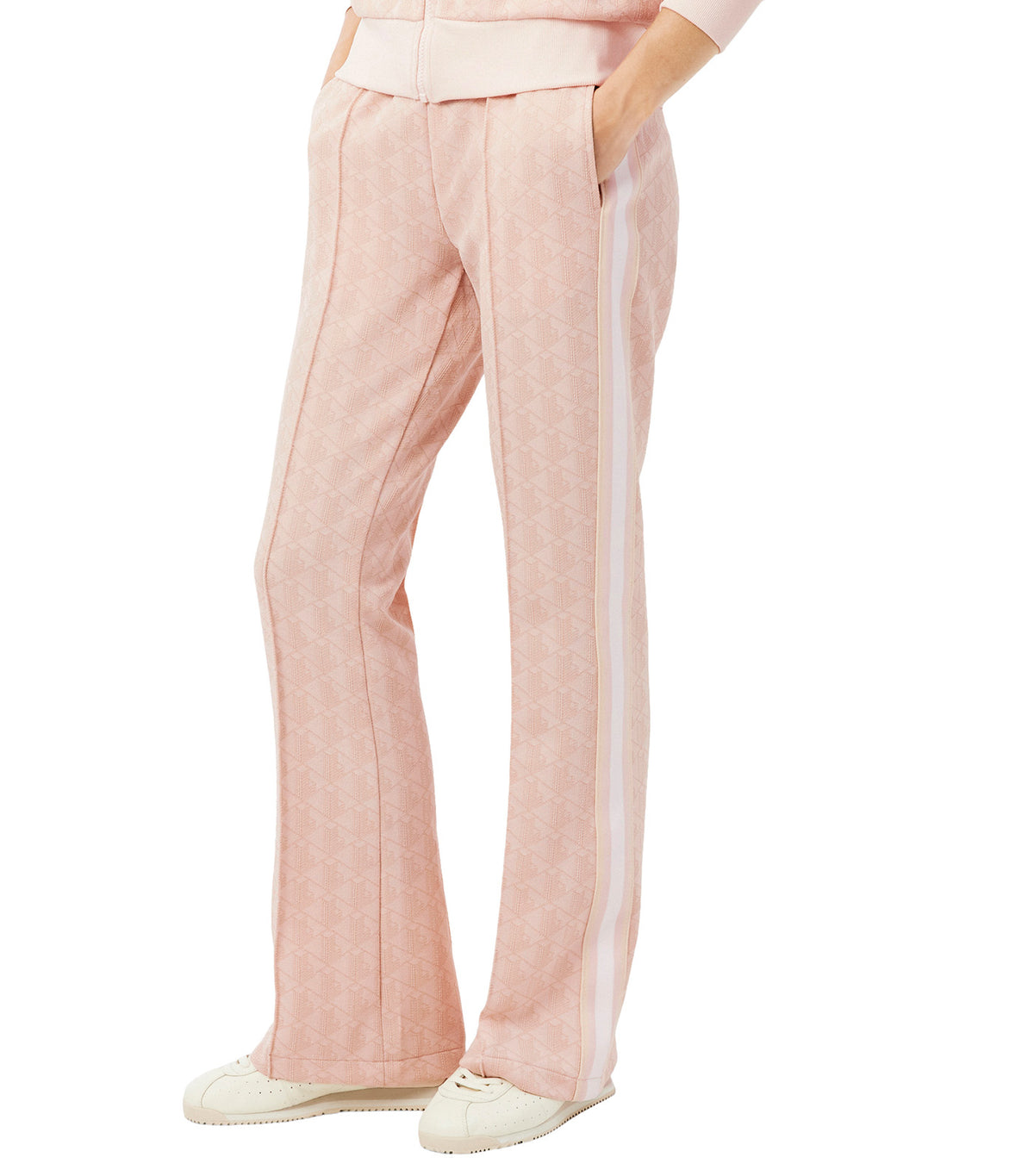 Monogram Print Trackpants Mansia/Sisal