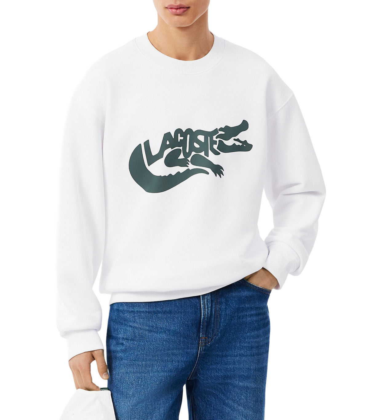 French Made Cotton Sweatshirt White
