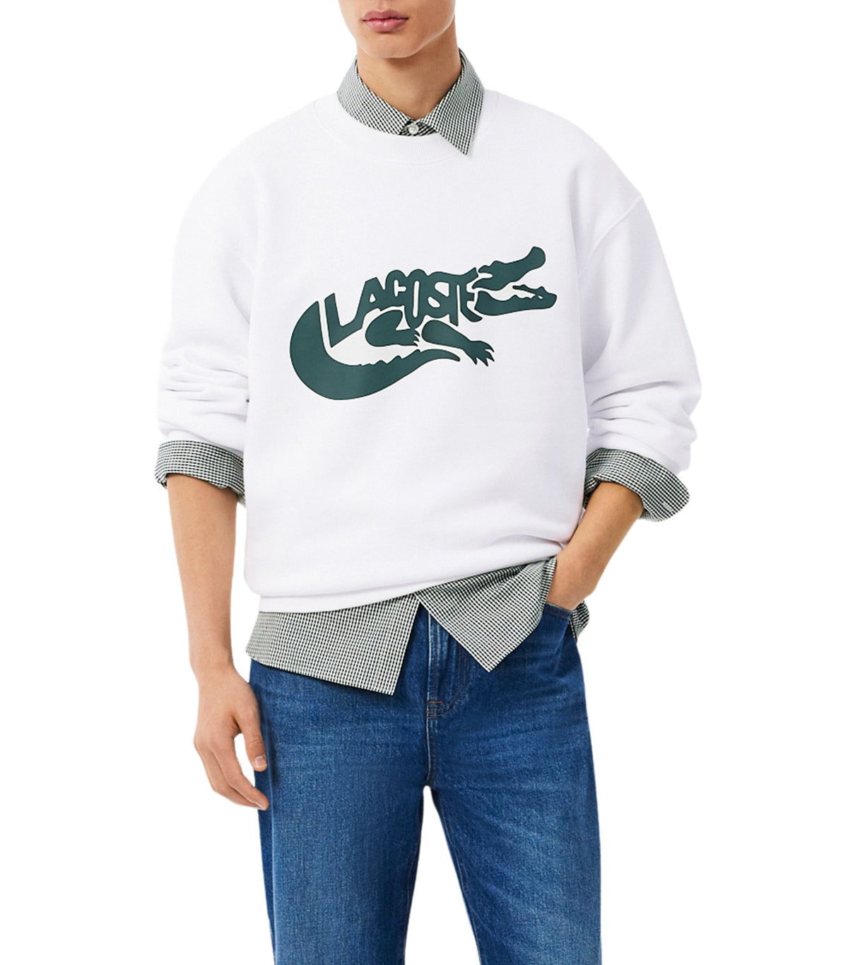 French Made Cotton Sweatshirt White