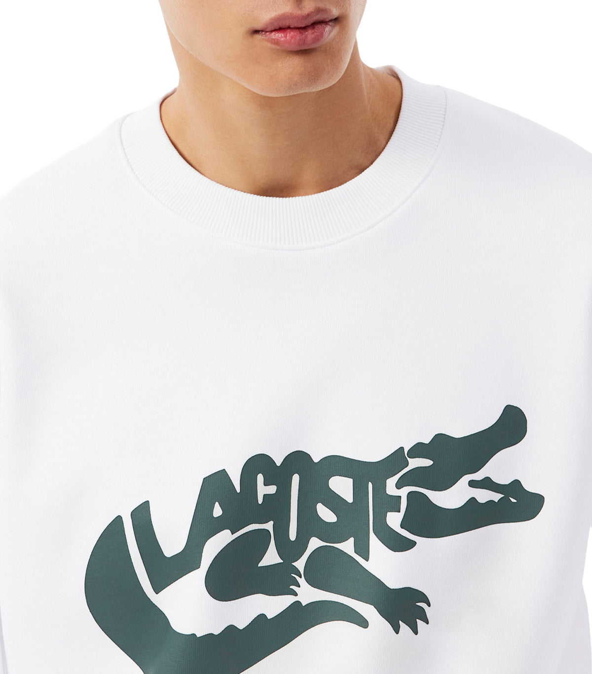 French Made Cotton Sweatshirt White