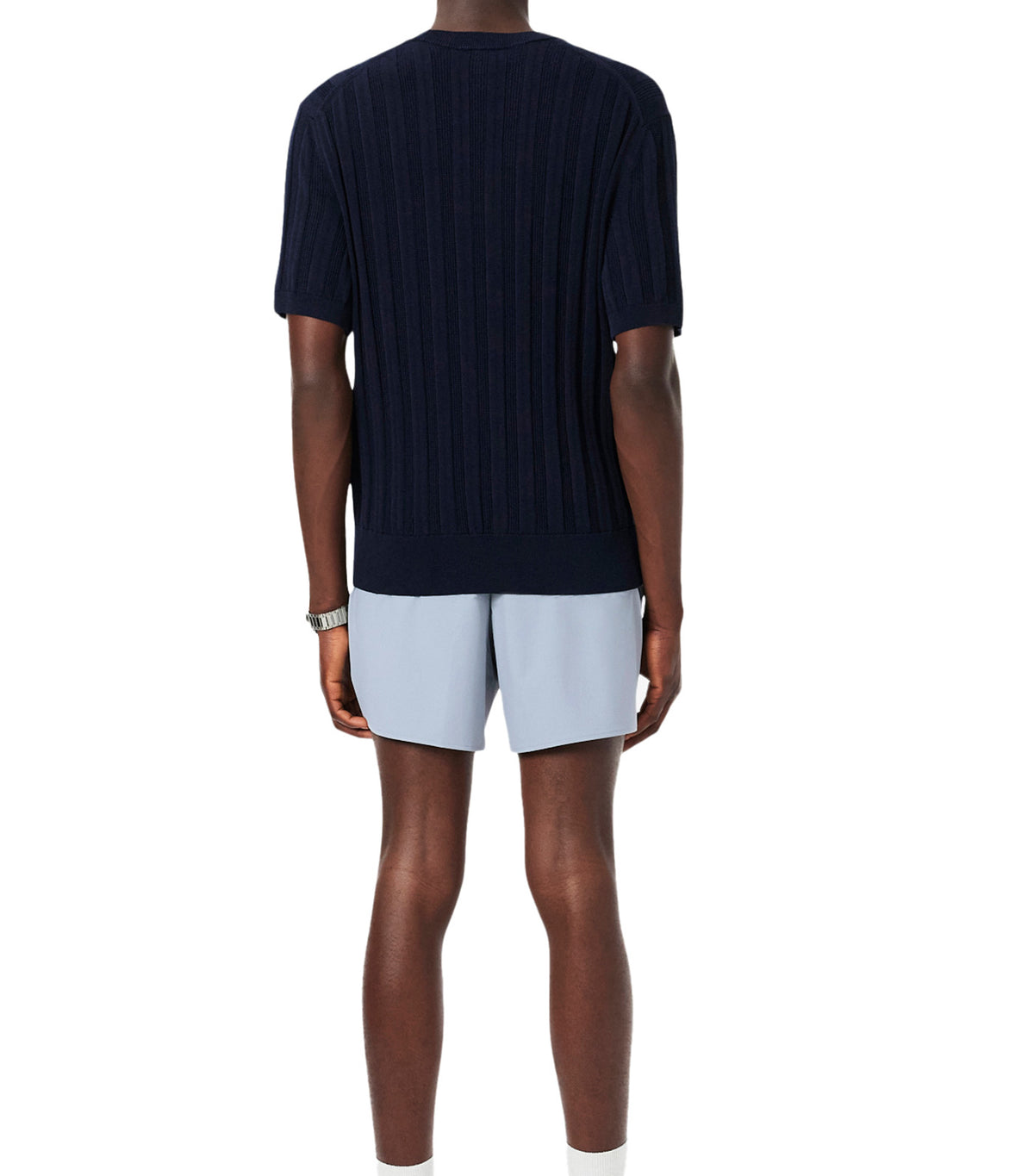 Straight Fit Stretch Bermuda Shorts Shell Grey