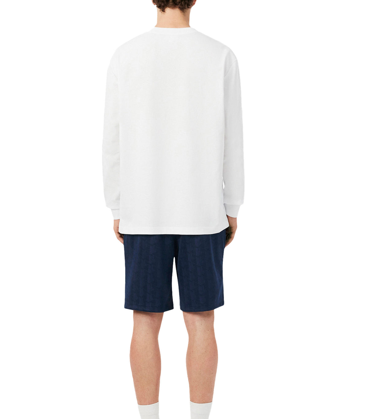 Regular Fit Monogram Jacquard Shorts Navy Blue