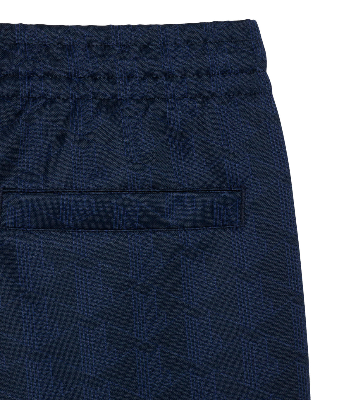 Regular Fit Monogram Jacquard Shorts Navy Blue