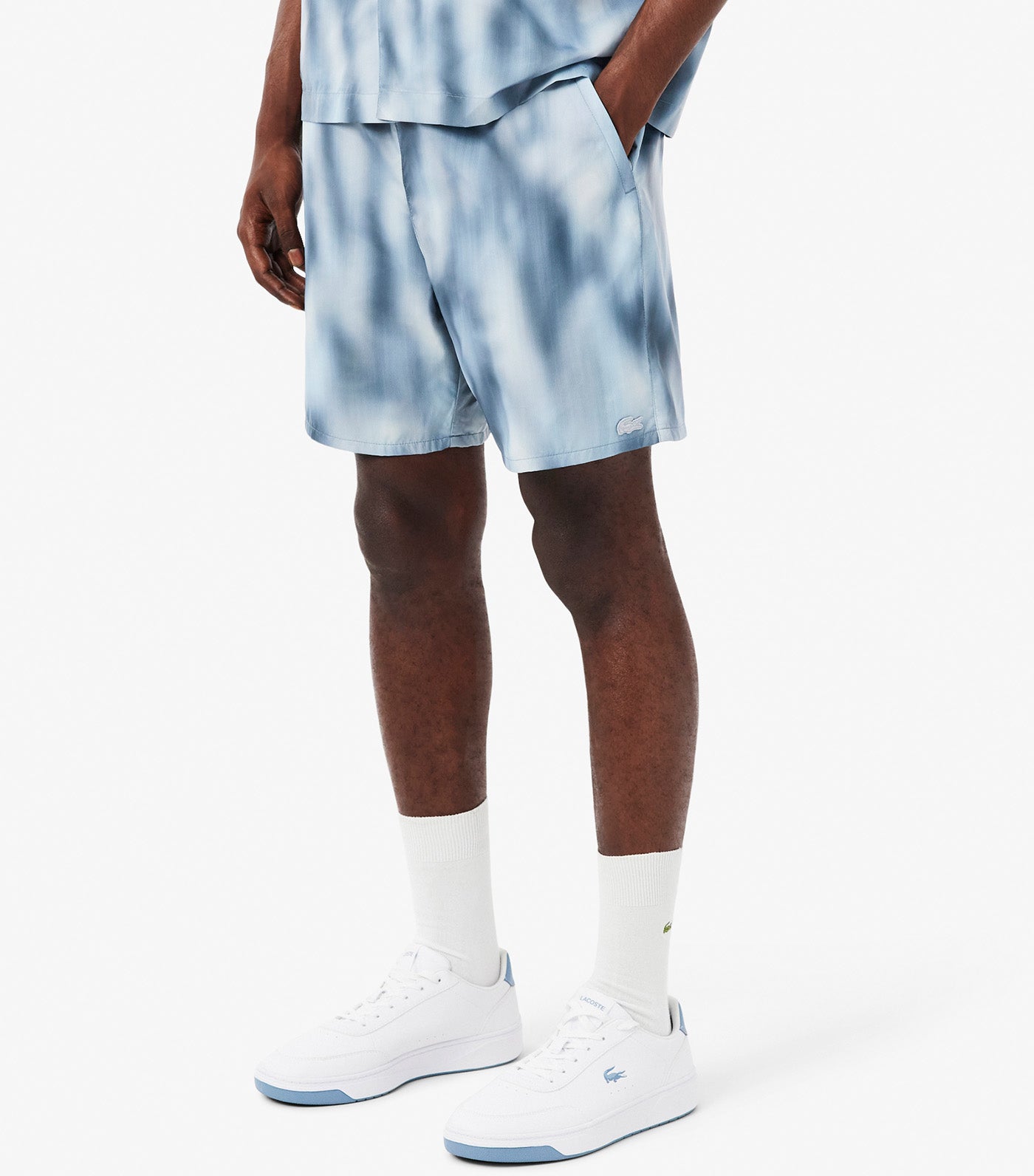 Relaxed Fit Printed Taffeta Shorts Urban/Shell Grey/Rill