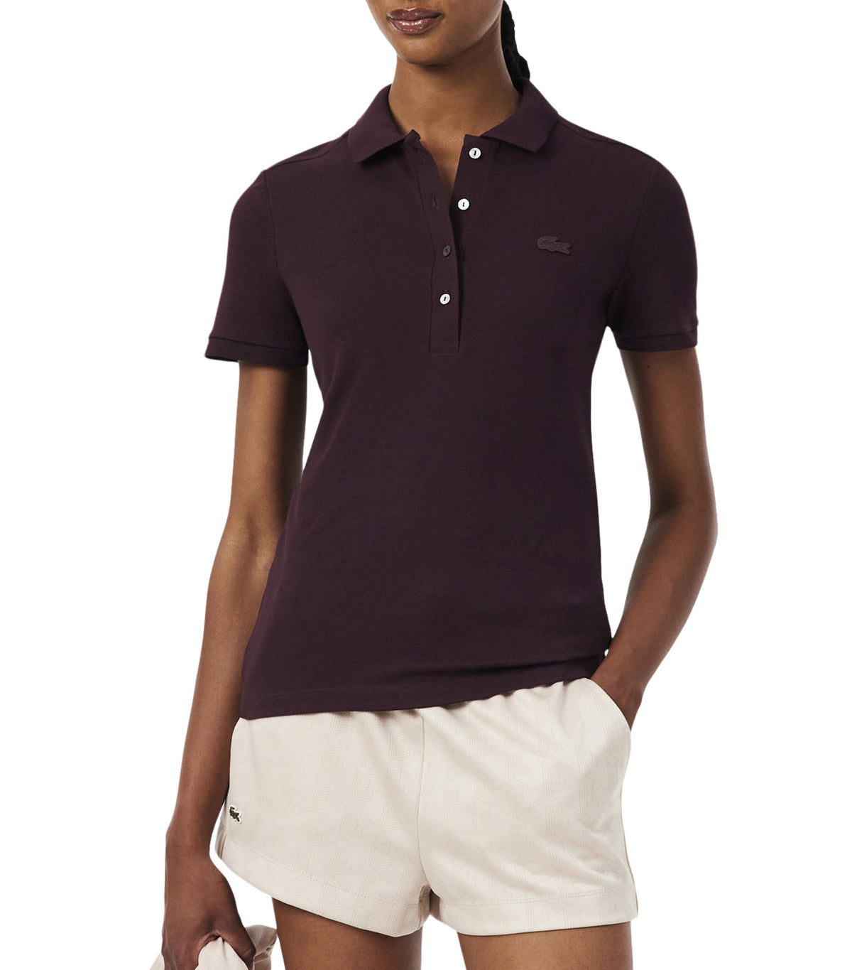 L.12.D Slim Fit Stretch Mini Pique Polo Shirt Oxalis