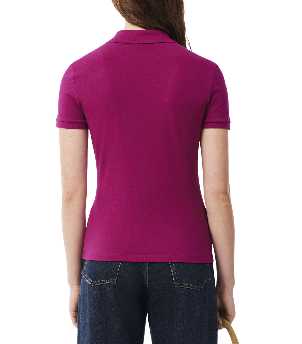L.12.D Slim Fit Stretch Mini Pique Polo Shirt Rubine Red