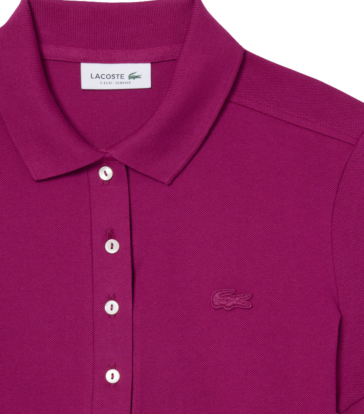 L.12.D Slim Fit Stretch Mini Pique Polo Shirt Rubine Red