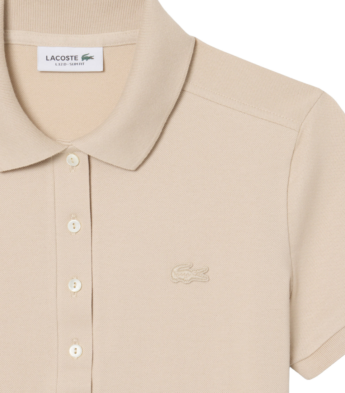 L.12.D Slim Fit Stretch Mini Pique Polo Shirt Sisal