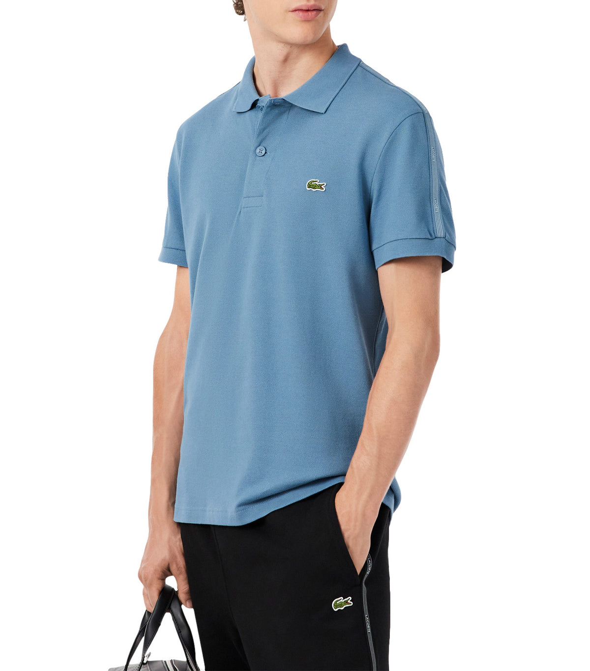 Regular Fit Logo Stripe Polo Shirt Blue
