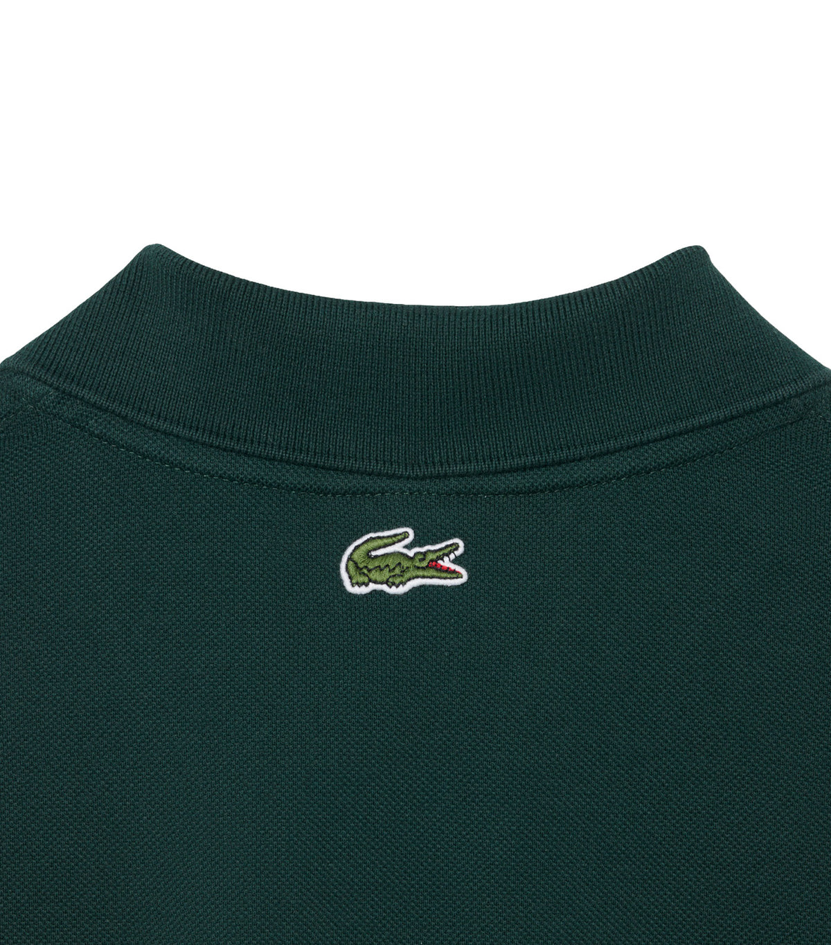 Classic Fit Badge Accent Petit Piqué Polo Shirt Forest Green
