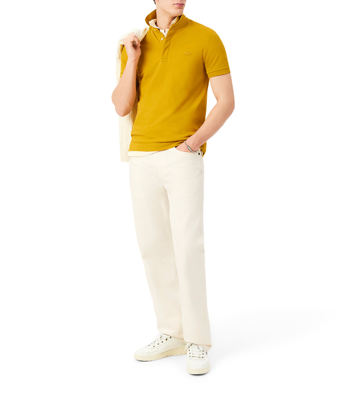 Smart Paris Stretch Cotton Pique Polo Shirt Honey