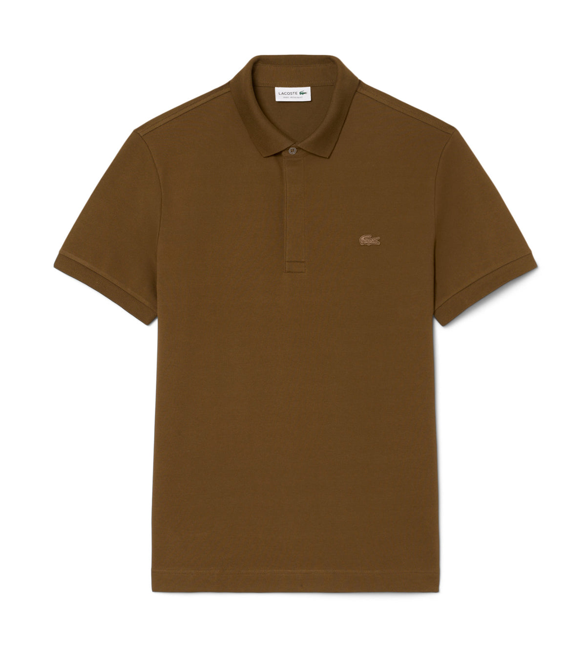Smart Paris Stretch Cotton Pique Polo Shirt Mascara Brown