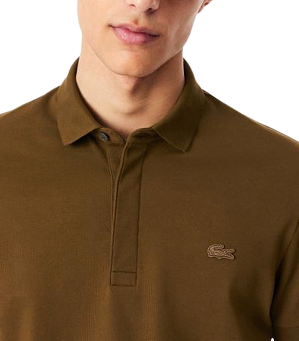 Smart Paris Stretch Cotton Pique Polo Shirt Mascara Brown