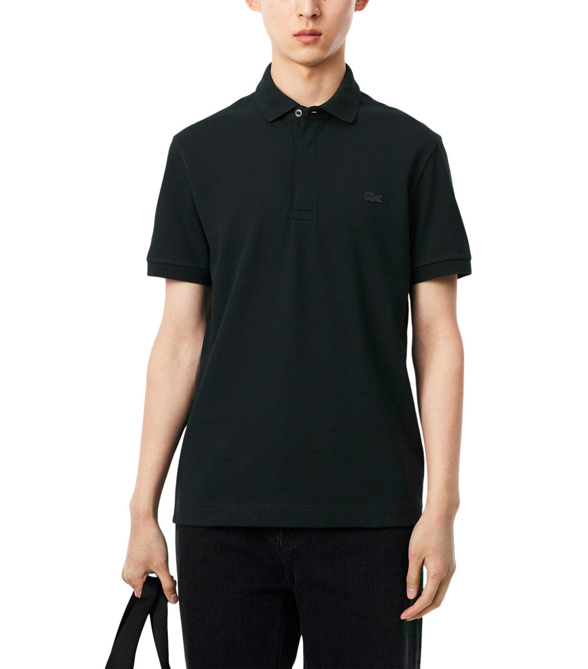 Smart Paris Stretch Cotton Piqué Polo Shirt Dark Varech