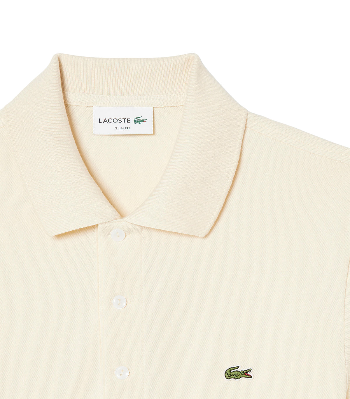 Slim Fit Stretch Piqué Polo Shirt Naturel Clair