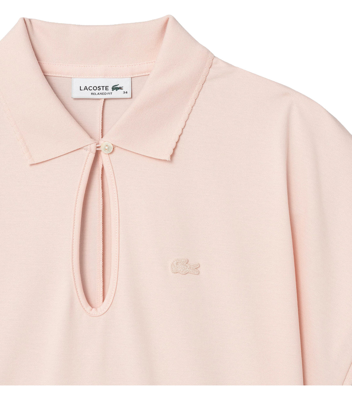 Scallop Keyhole Polo Shirt Mansia